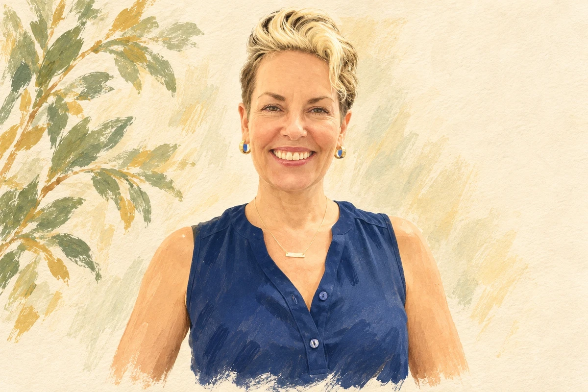 Hand-painted portrait of Joy Ripplinger